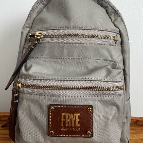 Frye Gray Backpack with Brown Accents - Picture 2 of 9